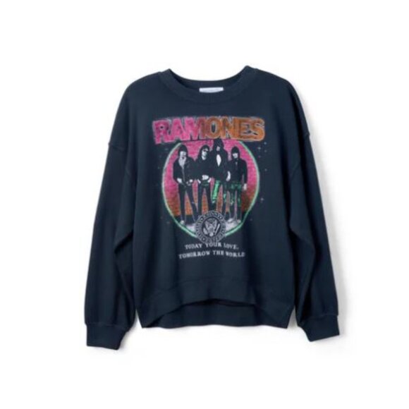 Daydreamer Ramones Today Your Love Oversized Crew tee - Vintage Black size small - Picture 2 of 6